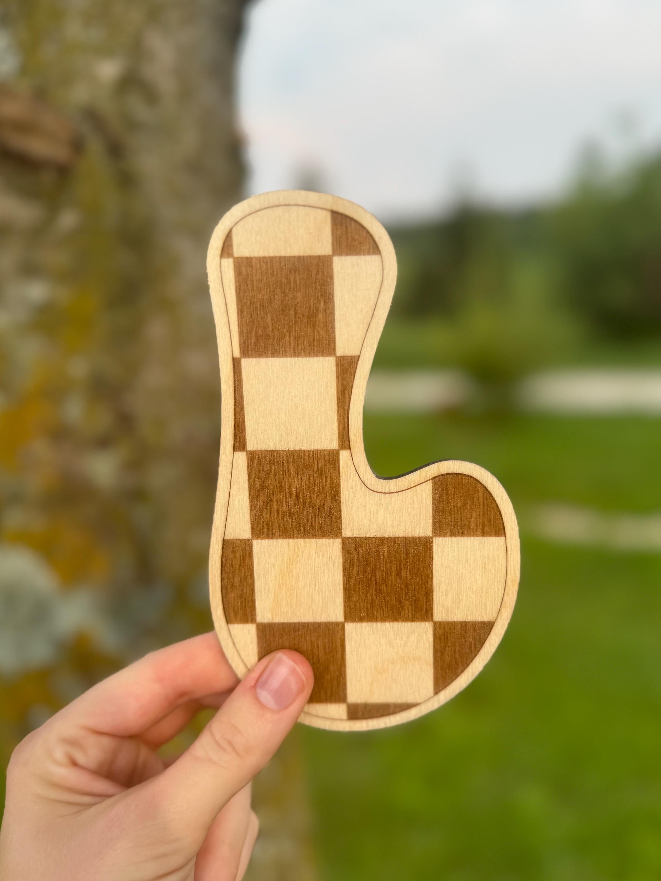 Checkered Wood Letters | Rad Little Dude Decor | Groovy Room Signs | Toddler Decorations | Big Kid Room | Trendy Kids | Peace | Lightning