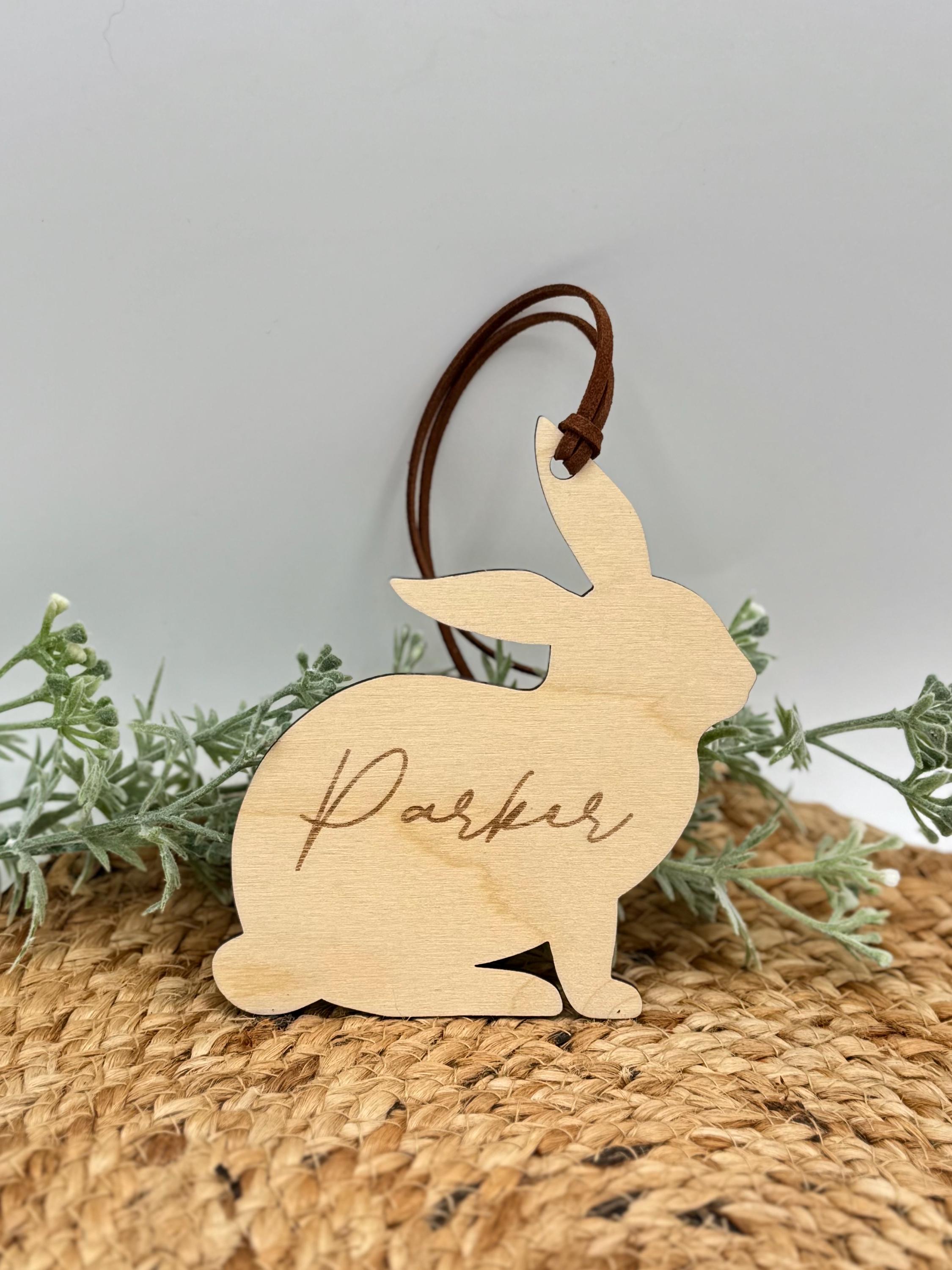 Easter Basket Tags With Personalized Bunny and Name | Custom Easter Gift | Boho Rabbit | Present | Egg Hunting | Gift Tag | First Easter