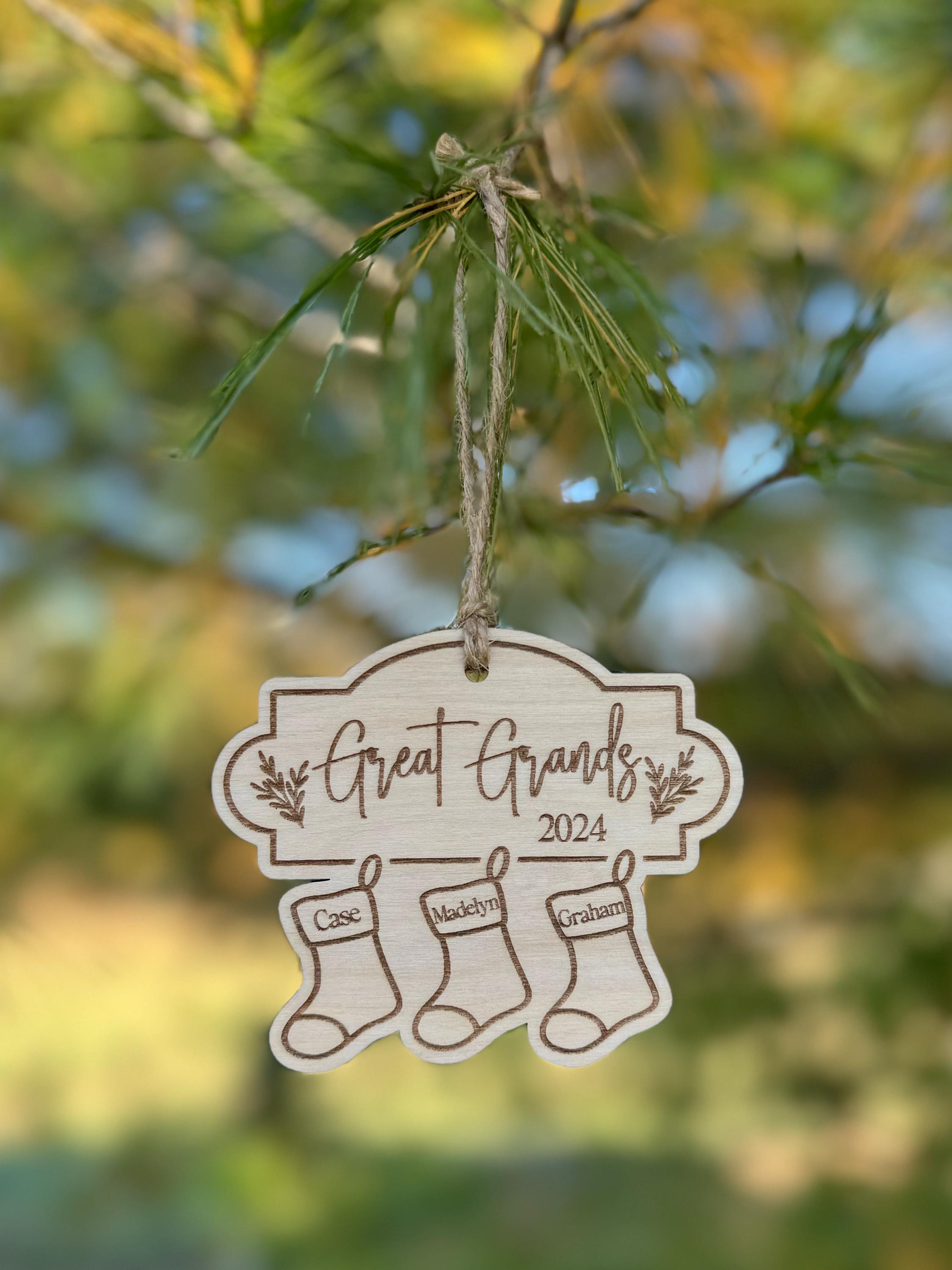 Personalized Family Wood Christmas Ornament | Custom Ornament | Christmas Gift | Keepsake | Holiday Decor | Stocking Tag | Memorabilia