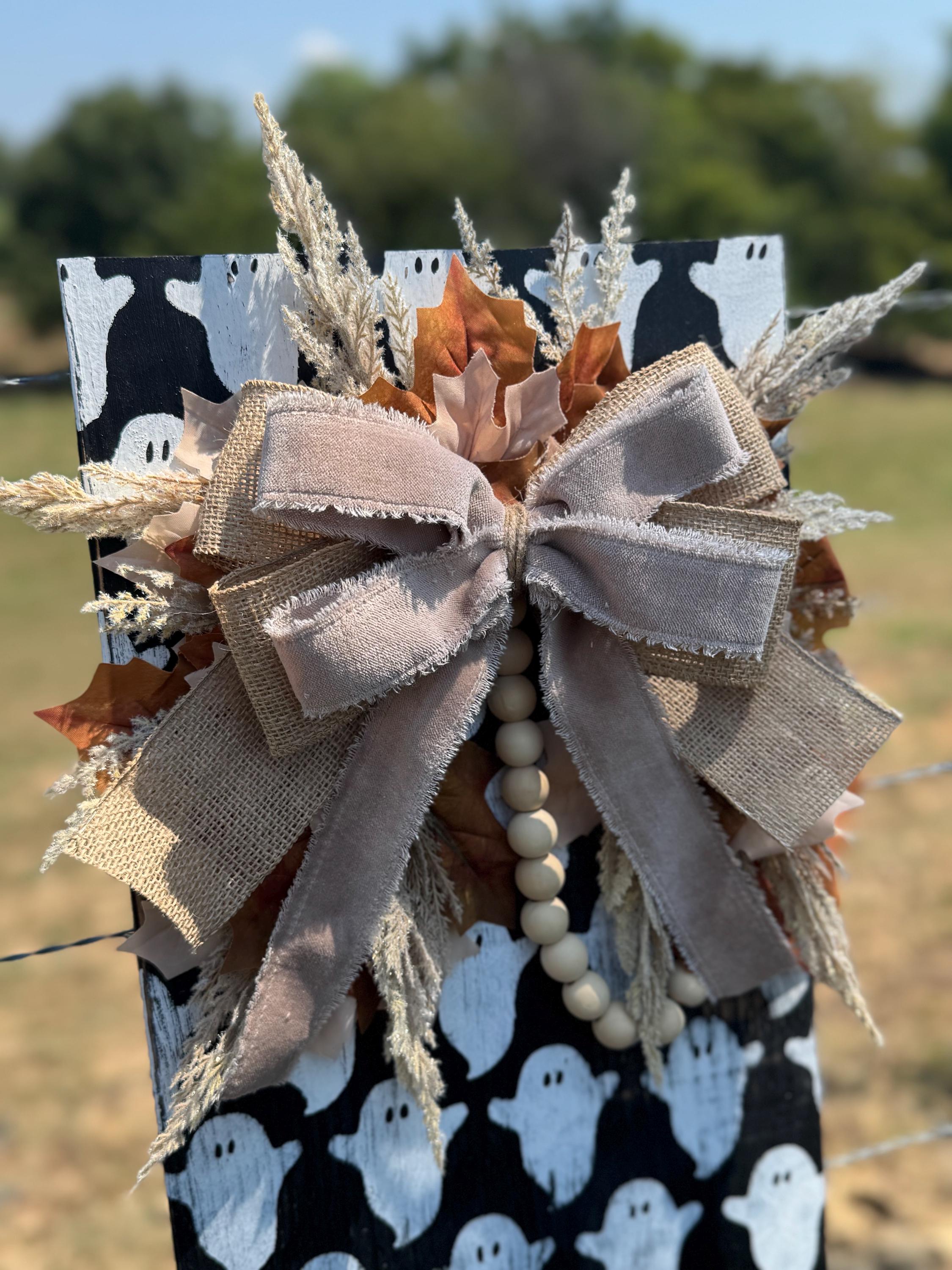 Happy Halloween Porch Set | Decor | Ghosts | Door Hanger | Porch Leaner | Fall Decorations | Boho | Custom Sign | October 31st | Porch