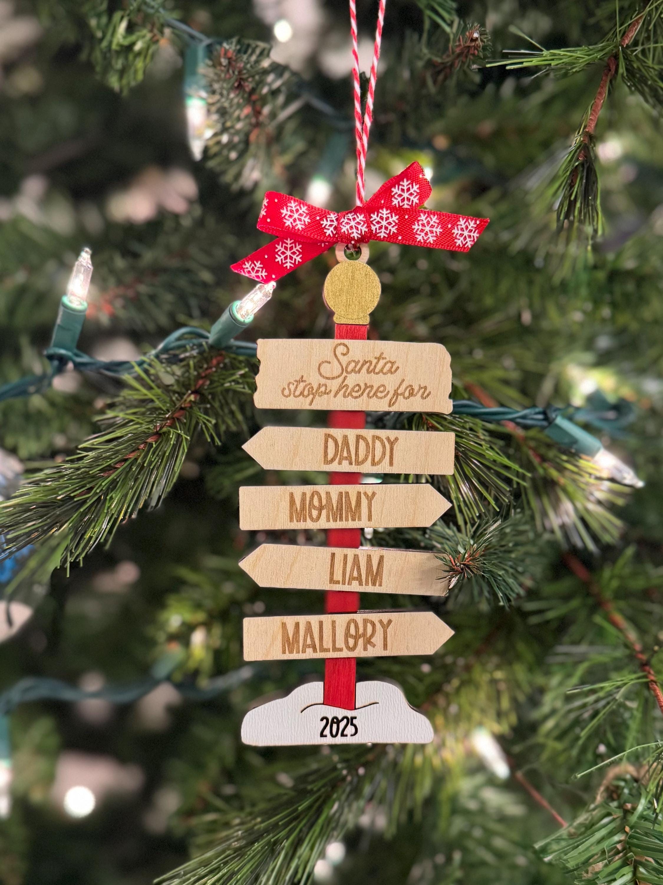 Personalized Family Wood Christmas Ornament | Custom Ornament | Christmas Gift | Keepsake | Holiday Decor | Stocking Tag | Memorabilia