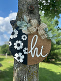 Neutral BW Porch Set | Decor | Welcome | Door Hanger | Porch Leaner | House Decorations | Custom Sign | Last Name | Closing Gift | Wedding