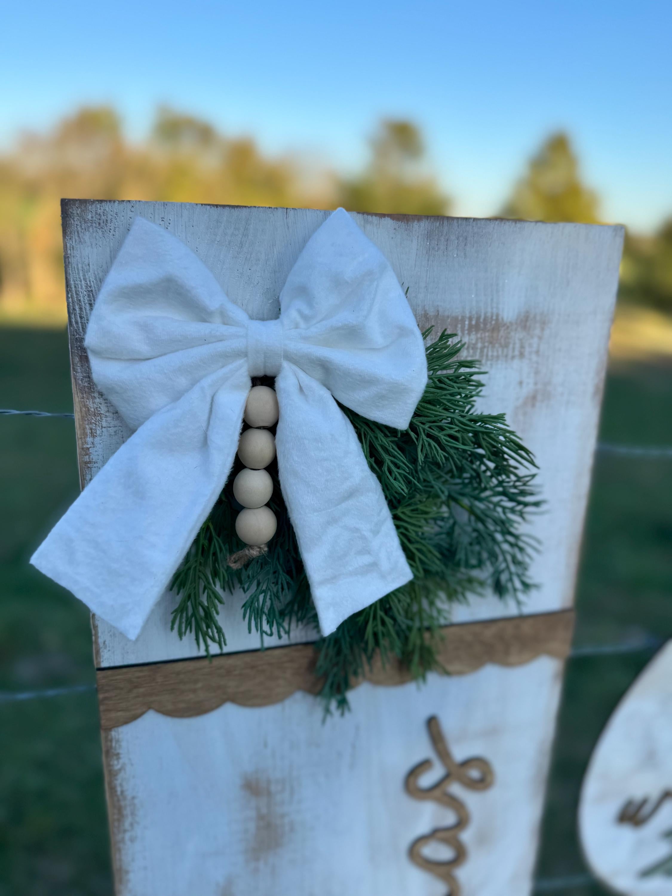 Merry Christmas Porch Set | Decor | Tree | Door Hanger | Porch Leaner | Winter Decorations | Boho | Custom Sign | Neutral | Welcome